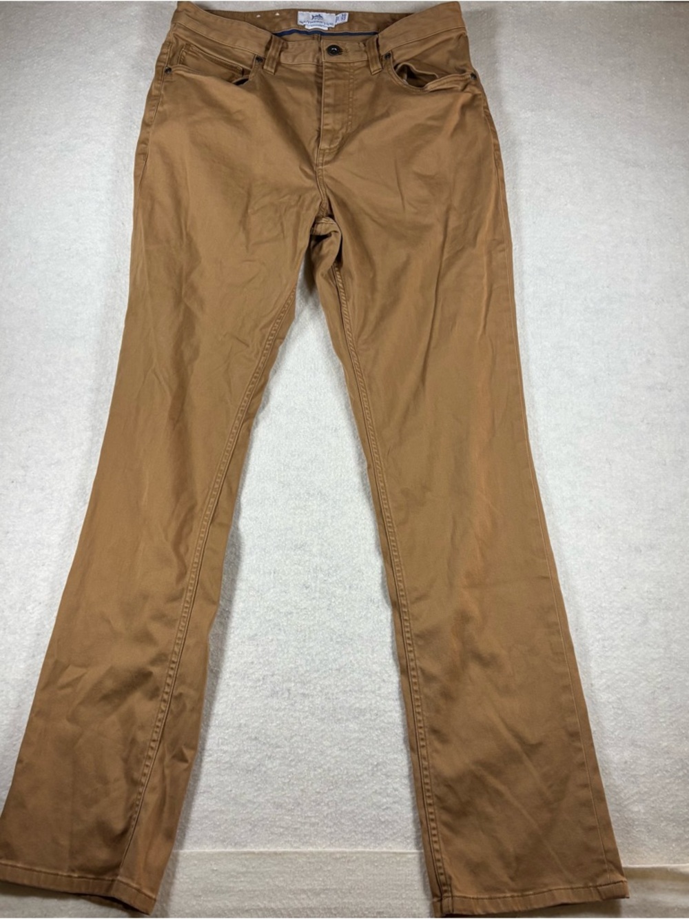Southern Tide Mens Cotton Flat Front Sullivan 5 Pocket Pants Brown Size 30x32
